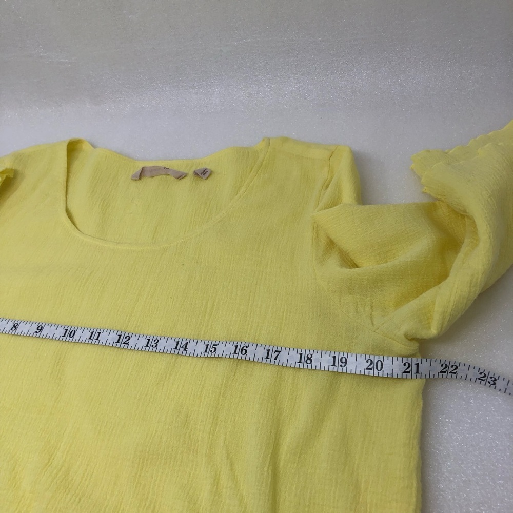 Soft Surroundings Siesta Key Tunic Top Size Medium Yellow Gauze Cotton - Picture 4 of 11